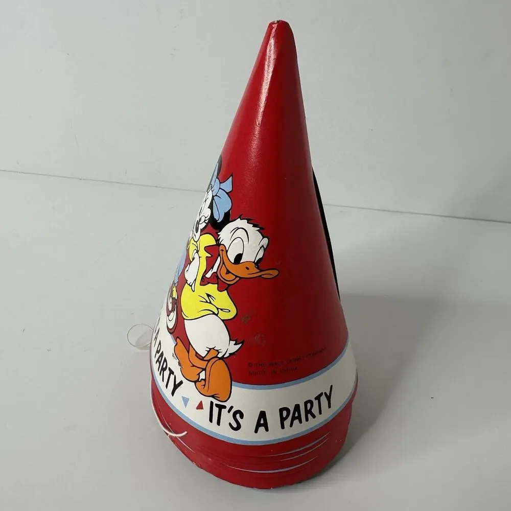 9‎ Vintage Disney Party Hats Mickey Minnie Goofy Junk Journal Photo Booth Prop